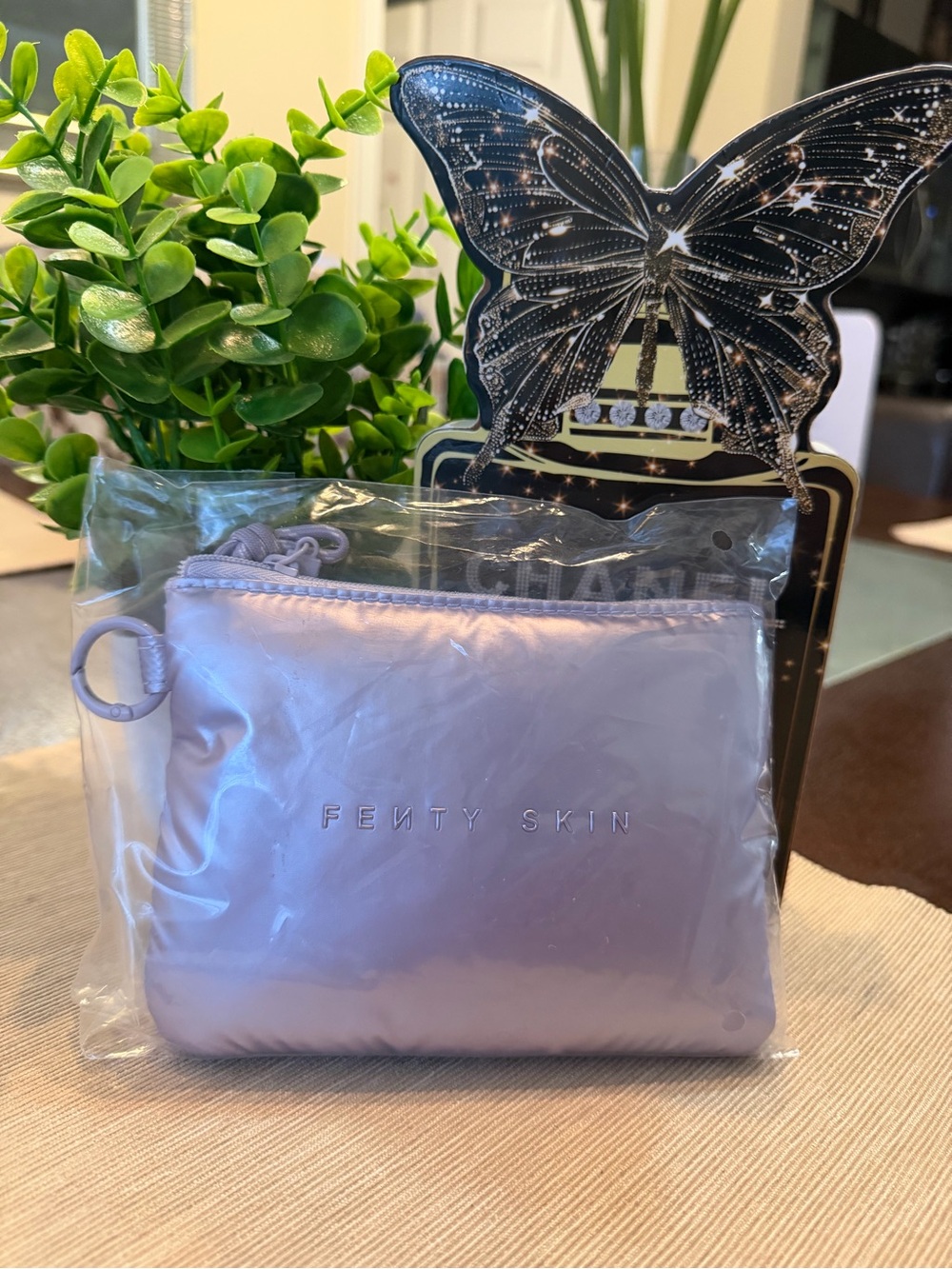 Fenty Skin Lavender Mini Puffer Pouch